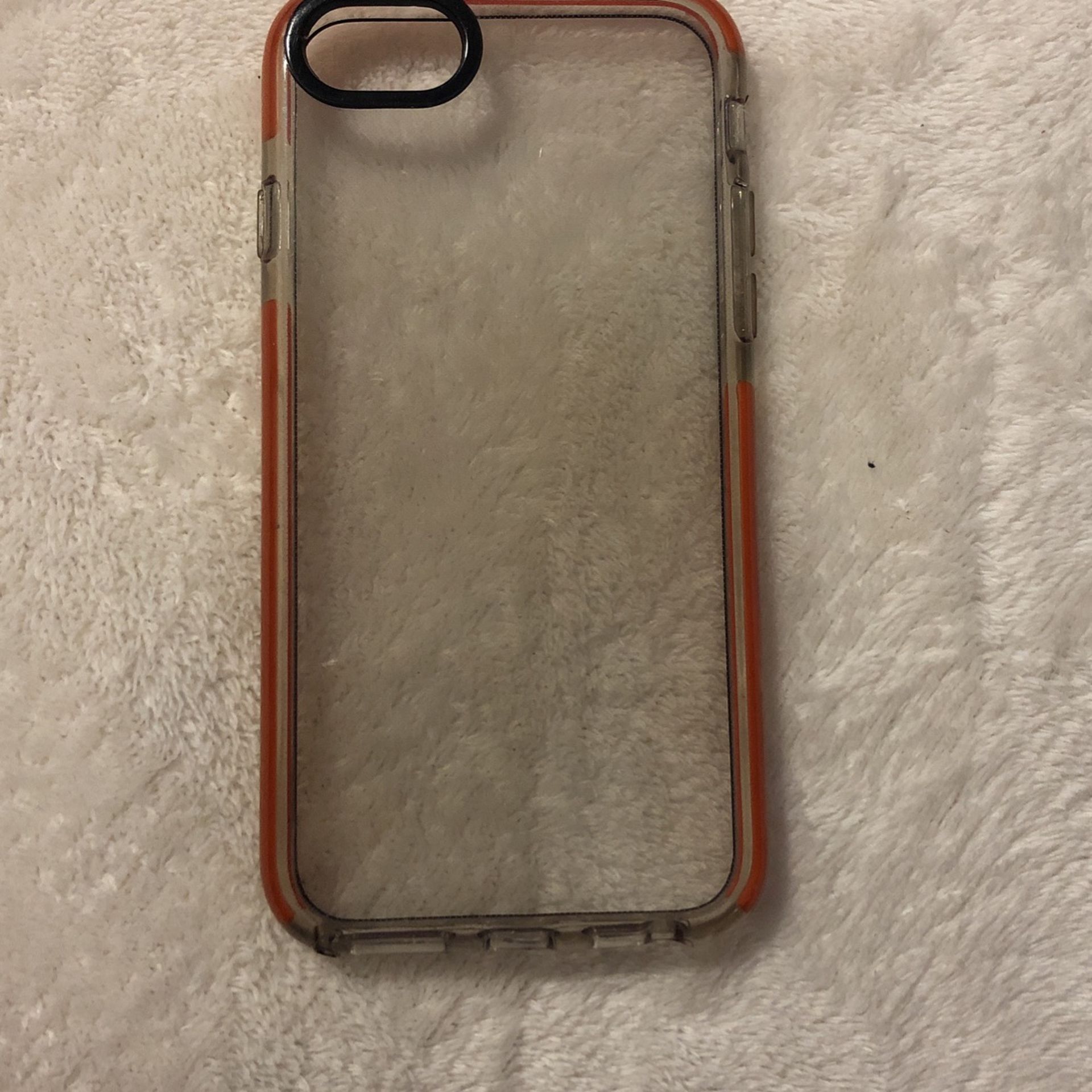 Clear Protective Case For iPhone 7 (orange)