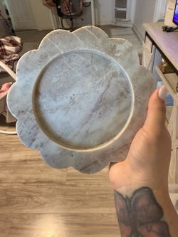 Threshold marble candle tray