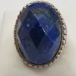 Sterling Silver And Lapis Lazuli Ring