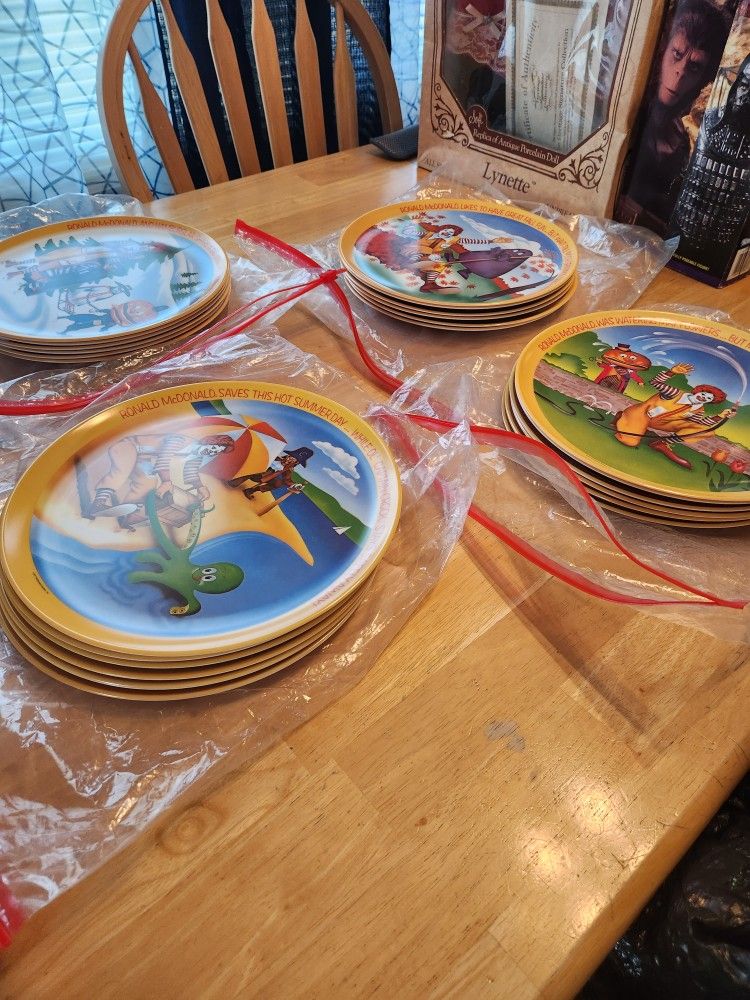 Rhyme mcdonald Plates and Disney hercules.
