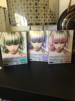 Temporary hair color comb in / wash out