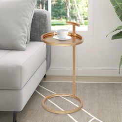 Gold End Table 751G (We Have 2 Available - Price is Per)