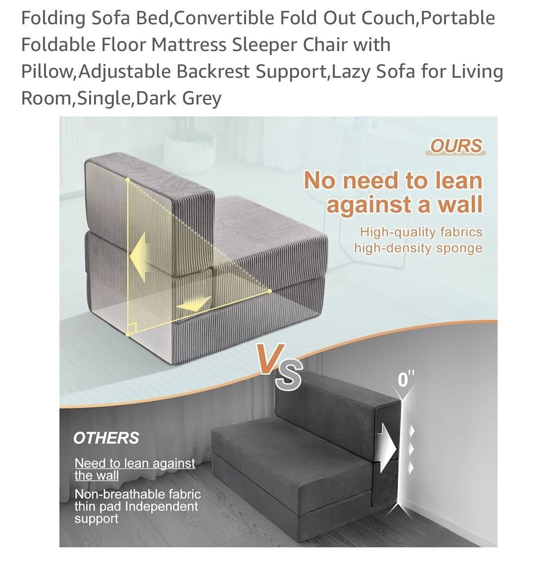 Folding Sofa Bed,Convertible Fold Out Couch,Portable Foldable