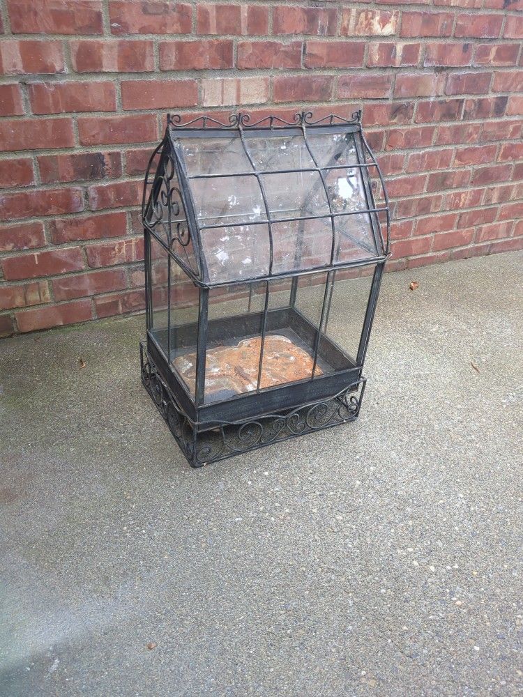 Metal and Glass Terrarium