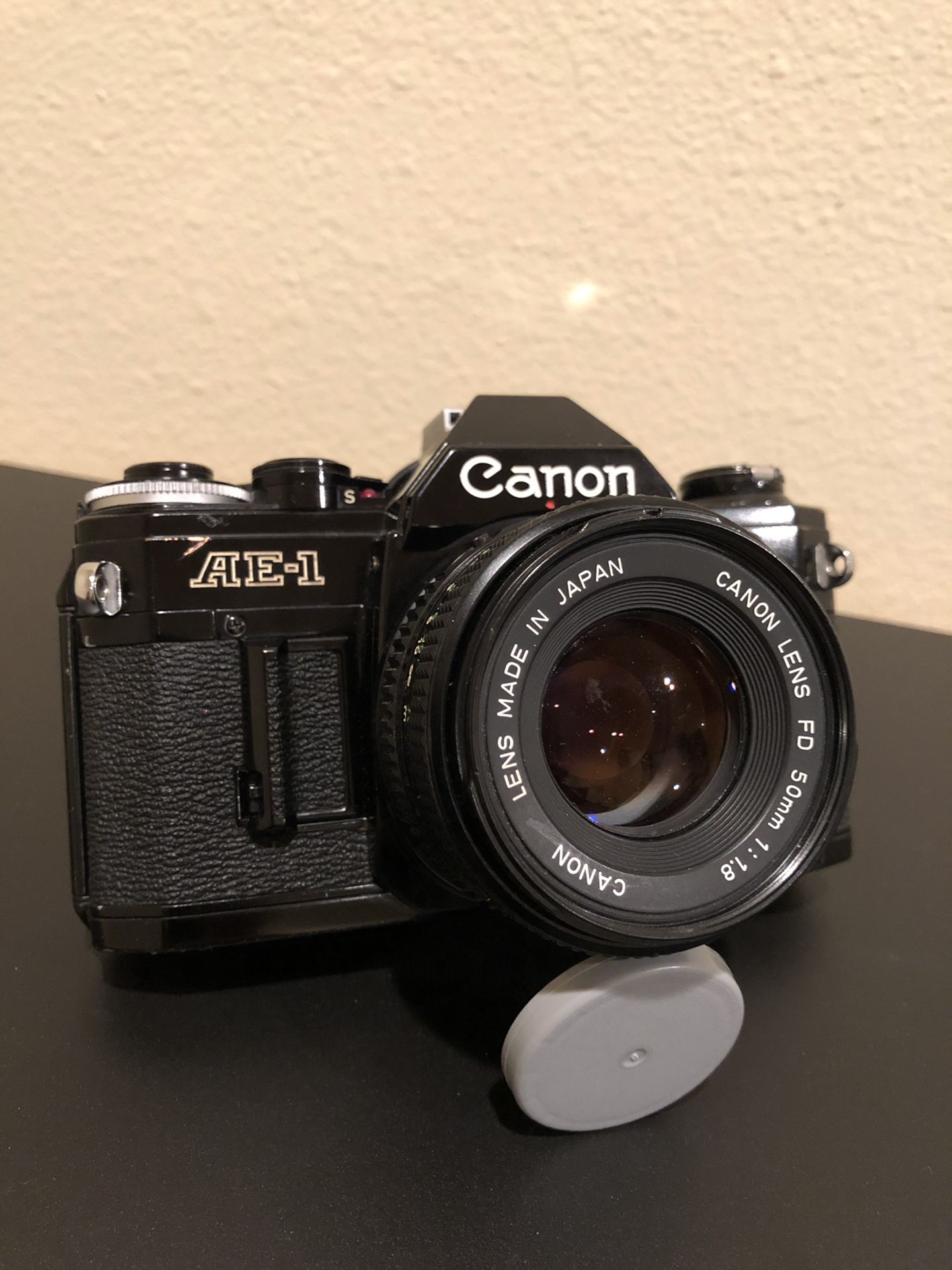 Canon AE-1 Black 35mm SLR Vintage Analog Film Camera