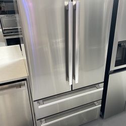 Stainless Steel French 4-Door Counter Depth Refrigerator 