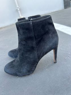 Black Via Spiga suede ankle booties stiletto 8.5 m