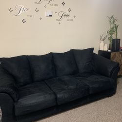 Black Suede Sofa