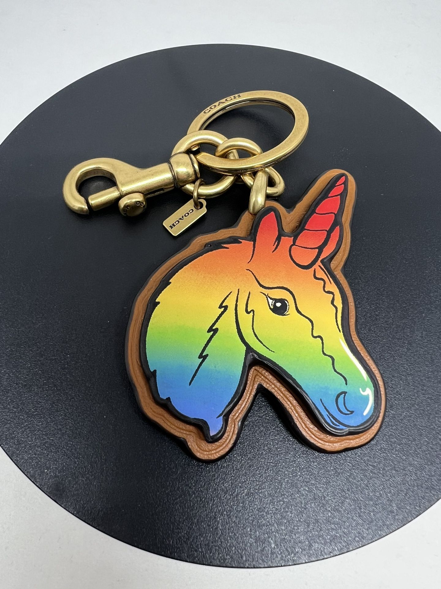 Coach Rainbow Unicorn Bag Charm/Keychain 1226