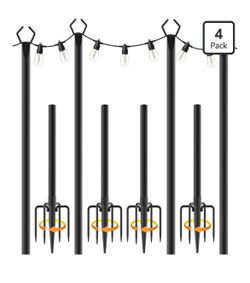 String Light Poles 4 pack