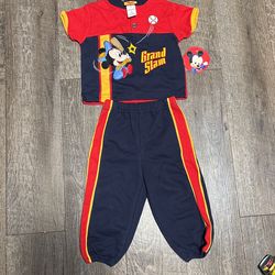 Vintage Mickey Mouse Track Suit New With Tags 