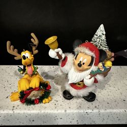 Disney Hallmark Christmas Mickey And Pluto Ornaments 