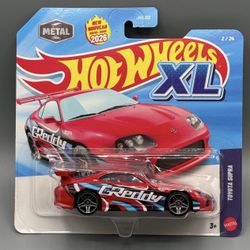 in hand 2026 new HOT WHEELS XL 1:43 mattel TOYOTA SUPRA metal GReddy RED jdm