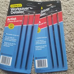 2 New 3 Piece Brush Set By Stanley