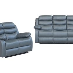 2 PC RECLINING SOFA AND LOVESEAT NEW IN BOX