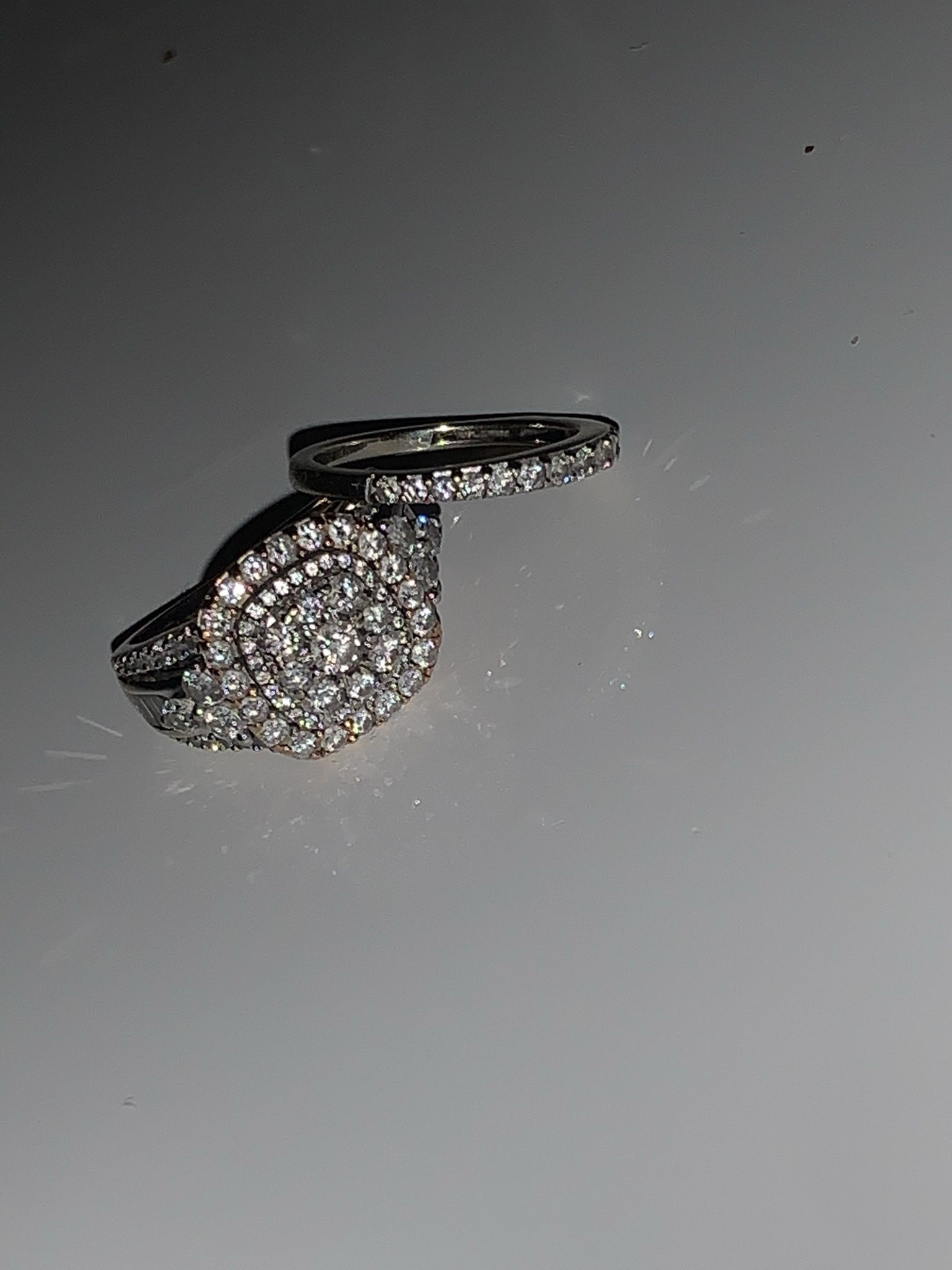 White Gold Wedding Ring Set