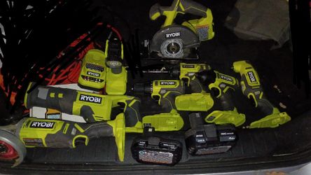 Ryobi mixed power tools