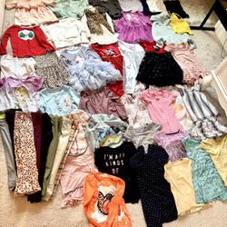 4T/5T Little Girls Clothes Bundle (Disney Princesses)