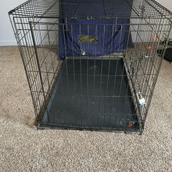 Large Dog Crate, Dimensions; 30”w x 48”L x 32”h.