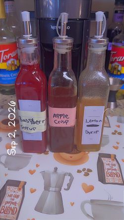 Homemade Flavored Syrup Set – 3 Bottles