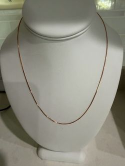 925 sterling silver rose gold plated box chain (NEW)