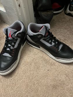 Air Jordan 3s black cement