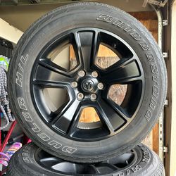 20” Factory Ram 1500 Black Night Edition Wheels + Tires