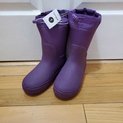 Cat & Jack Purple Snow Boots Girls Size 1