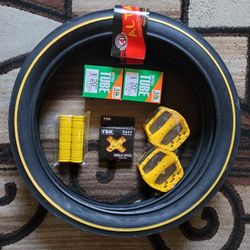 NEW Bicycle Bmx Parts Bundle 20" Yellow