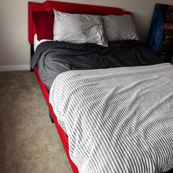 Red Queen Size Bed Frame