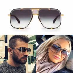Dita Mach Five Authentic Titanium Gold Designer Sunglasses 