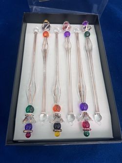 Glass Cocktail Stirrer Set of 6