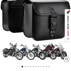Brand new Kemi moto motorcycle leather saddle bag