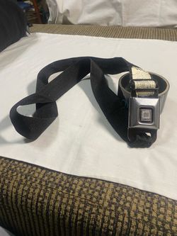 Vintage GM Seat Belt Clasp turned into a modern belt 42”