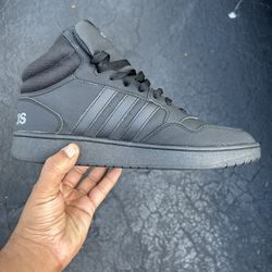 Black Adidas High Top Sneakers (Hoops 3.0) Size 10.5