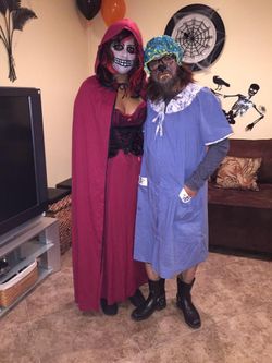 little red riding hood and the wolf disguised as grandma. $40