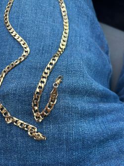 14K Gold Cuban Link Chain Necklace