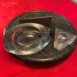 TWO HEAVY DUTY COOL CIGAR ASHTRAY