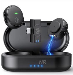 NR 2-Pack Wireless Mic for iPhone/Android/iPad AI Noise Canceling
