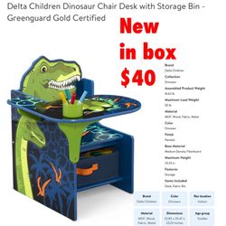 New in box Delta Children Dinosaur Chair Desk with Storage Bin - $40 cash only East Palmdale