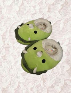 Squishmallow dinosaur slippers
