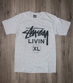 Grey Stussy Livin Tee Size M - Read Description