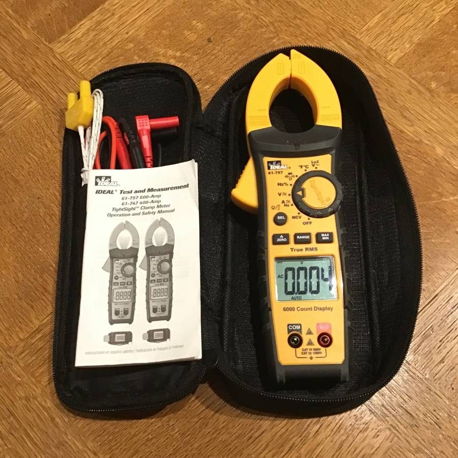 Ideal 600A AC/DC TRMS  Clamp Meter