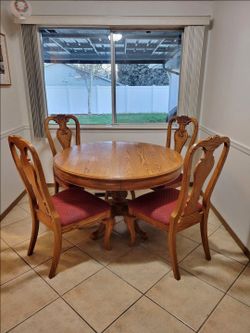 Solid wood dining room table