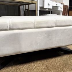 New Storage Upholstered Ottoman Bench Seating Entryway 