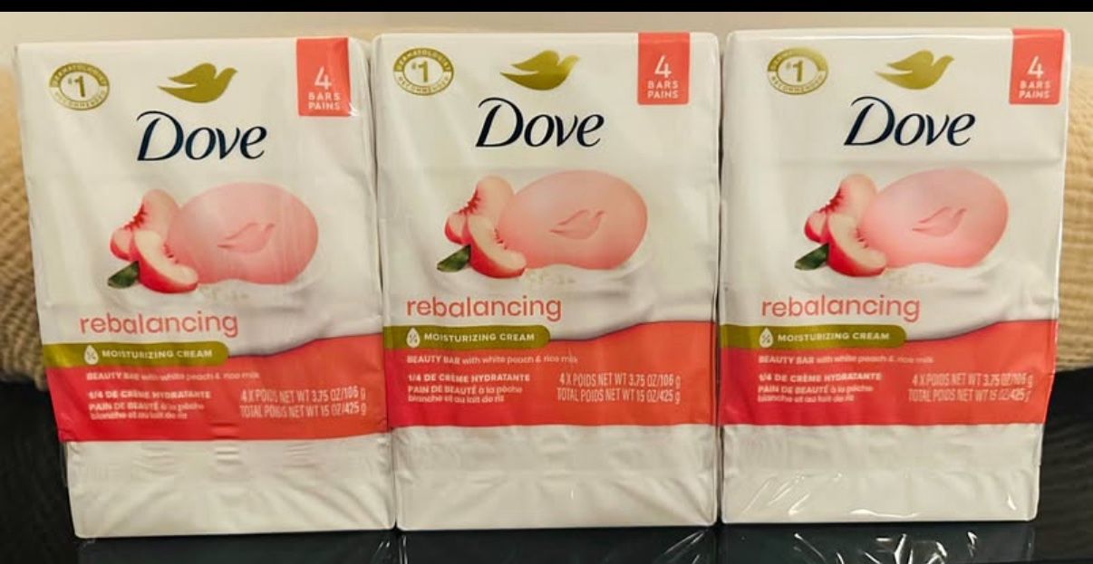 Three 4-Packs Of Dove Soap