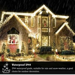 Outdoor Christmas String Lights 1000 LED 393.7ft Long with 8 Modes & Timer, Indoor Plug in Twinkle Fairy Lights Decor for Home Xmas Wedding Party Room