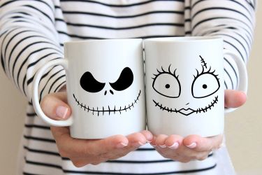 2 mugs of jack and sally