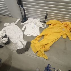 Haz Mat Suits, Tyvek White And Yellow 24