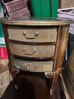 Vintage French Provincial 3-Drawer Nightstand